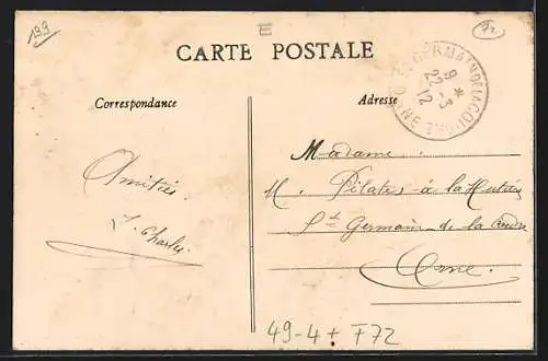 AK Saint-Cosme-de-Vair, Souvenir du Bapteme des Cloches - 29 Fèvrier 1912, Glocke