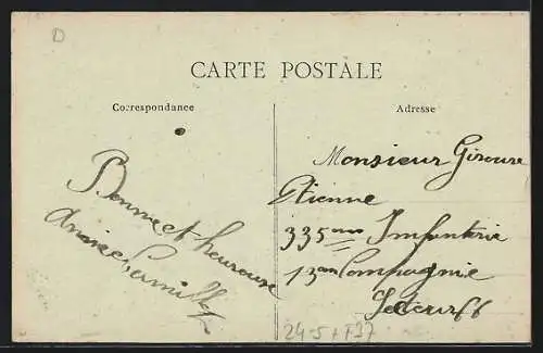 AK Chateaurenault, Ruines du Chateau après l`incendie du 5 Fèvrier 1907