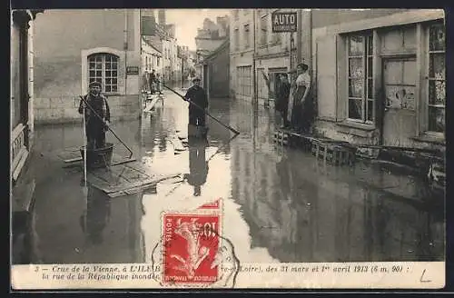 AK L`Ile-Bouchard, Hochwasser von 31. März bis 1. April 1913