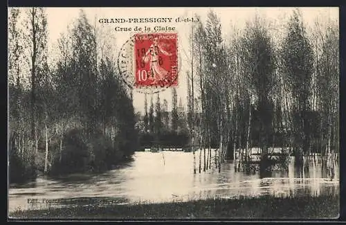 AK Grand-Pressigny, Crue de la Claise, Hochwasser