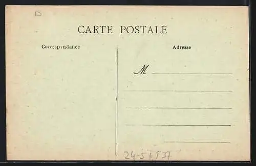 AK Chateaurenault, Facade principale, Ruines du Chateau après l`Incendie du 5 au 6 Fèvrier 1907, Hochwasser