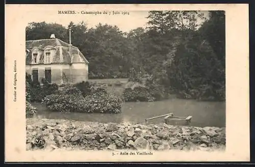 AK Mamers, Catastrophe du 7 Juin 1904-Asile des Vieillards, Hochwasser