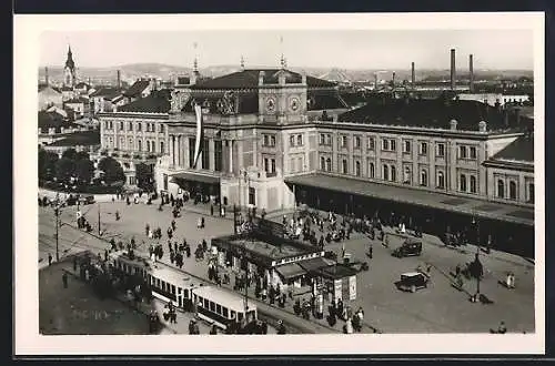 AK Brünn, Blick auf den Bahnhof