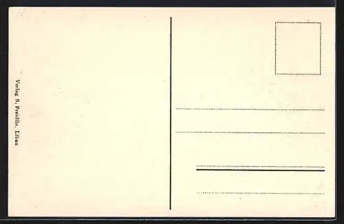 AK Libau, Rosenplatz und Grosse Strasse mit Strassenbahn