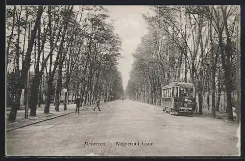 AK Debrecen, Nagyerdei fasor, Strassenbahn