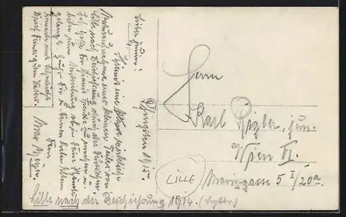 AK Lille, Strassenbahn am Nordbahnhof