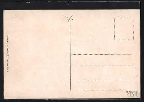 AK Ljubljana-Laibach, Stritarjeva ulica, Strassenbahn