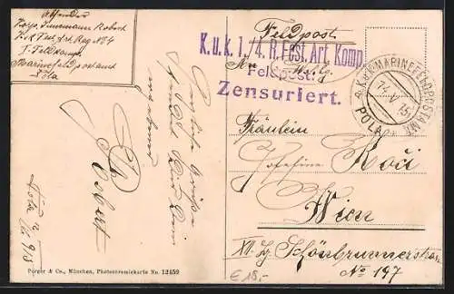 AK Lussinpiccolo, Ortsansicht mit Hafen