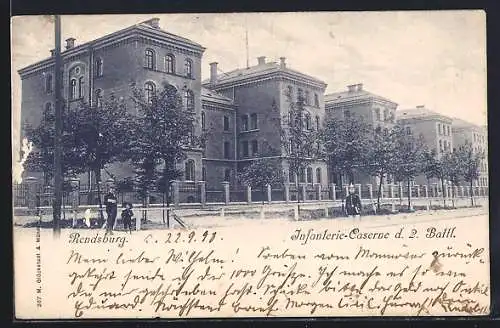 AK Rendsburg, Infanterie-Caserne d. 2. Battl.