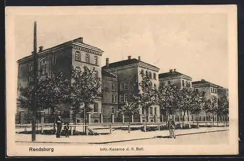 AK Rendsburg, Infanterie-Kaserne d. II. Battl.