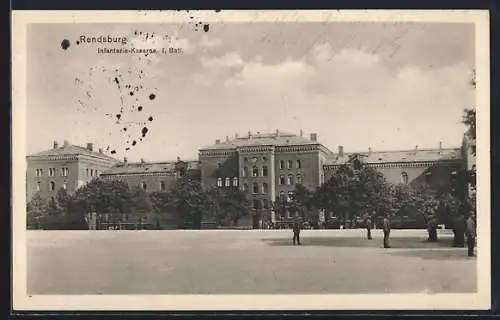 AK Rendsburg, Infanterie-Kaserne 1. Batl.