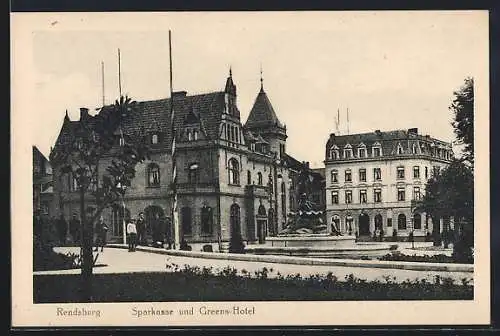 AK Rendsburg, Greens-Hotel und Sparkasse