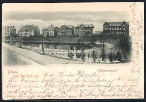 AK Rendsburg, Blick auf den Gerhardsteich