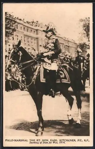 AK Heerführer, Field-Marshal The Rt. Hon. Earl Kitchener, Secretary of State for War, 1914