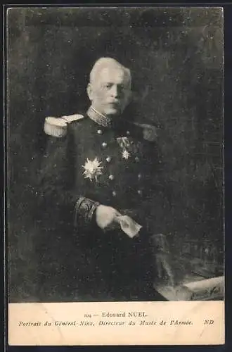 AK Heerführer Edouard Nuel in Uniform mit Orden