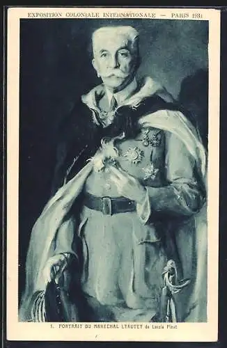 AK Maréchal Lyautey mit Uniform und Orden