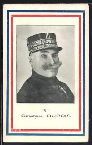 AK Heerführer General Dubois mit Schirmmütze, 1914