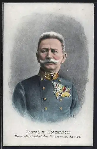 AK Portrait Generaloberst Conrad von Hötzendorf, Generalstabschef der österr.-ung. Armee