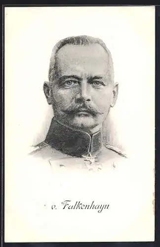 AK Portrait Kriegsminister von Falkenhayn in Uniform