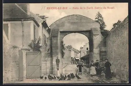 AK Mesnil-le-Roi, Porte de la Forêt, Entrée du Mesnil