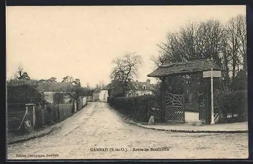 AK Gambais, Route de Bazainville et portail en bois