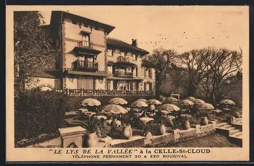 AK Celle-Saint-Cloud, Le Lys de la Vallée avec terrasse et jardin