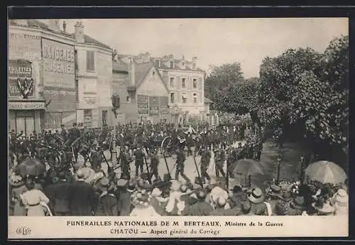 AK Chatou, Funérailles nationales de M. Berteaux, Aspect général du cortège