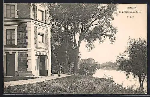 AK Chatou, Le petit bras de Seine