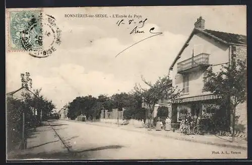 AK Bonnieres-sur-Seine, L`Entrée du Pays