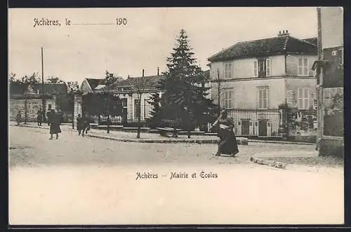 AK Achères, Mairie et Écoles