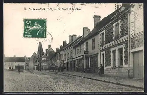 AK St-Arnoult, La Poste et la Place