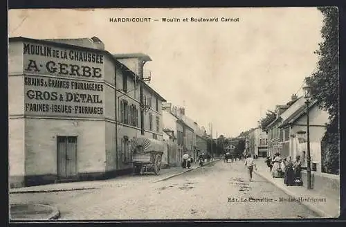 AK Hardricourt, Moulin et Boulevard Carnot