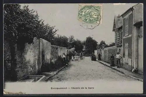 AK Evecquemont, Chemin de la Gare