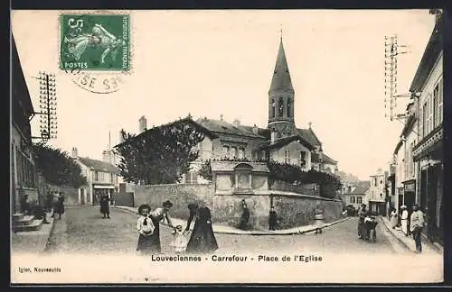 AK Louveciennes, Carrefour, Place de l`Église