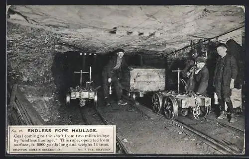 AK Aspatria, Brayton Domain Collieries, Coal coming to the shaft