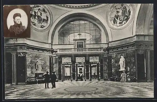 AK Wiesbaden, Neues Kurhaus, Thermenhalle mit Blick zum kleinen Concertsaal