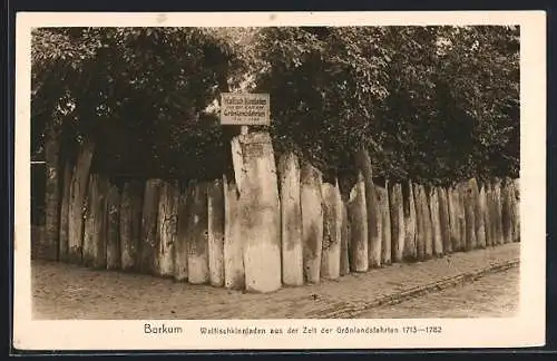 AK Borkum, Walfischkinnladen aus der Zeit der Grönlandsfahrten