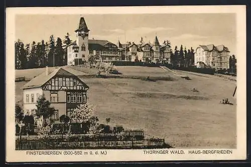 AK Finsterbergen /Thüringer Wald, Hotel Haus-Bergfrieden