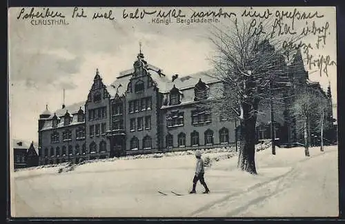 AK Clausthal, Königliche Bergakademie im Schnee