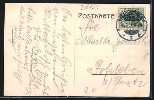 AK Braunschweig, Kaiser Wilhelm-Strasse mit Passanten