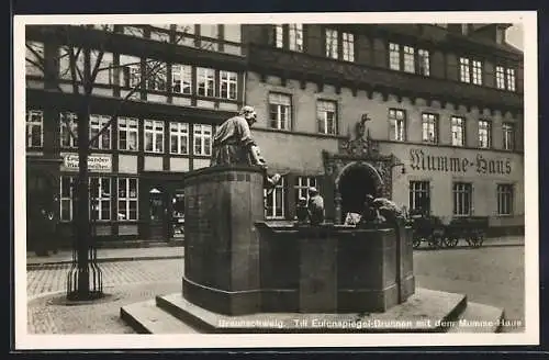 AK Braunschweig, Till Eulenspiegel-Brunnen mit dem Mumme-Haus