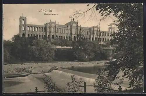 AK München, Partie am Maximilianeum