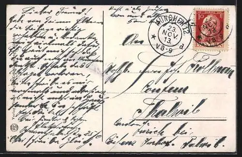 AK München, Isar und Lukaskirche