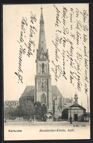 AK Karlsruhe, Kath. Bernhardus-Kirche