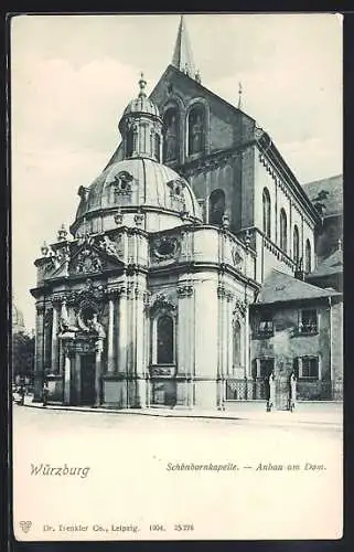 AK Würzburg, Schönbornkapelle, Anbau am Dom