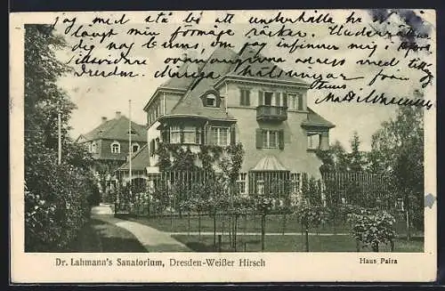 AK Dresden-Weisser Hirsch, Sanatorium Dr. Lahmann