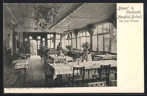 AK Obertsrot /Murgtal, Gasthaus Blume, Die neue Veranda