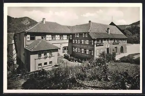 AK Langenbrand i. Murgtal, Gasthaus-Pension und Metzgerei zum Ochsen A. Geiser