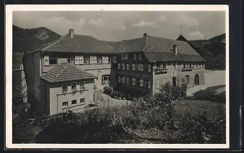 AK Langenbrand i. Murgtal, Gasthaus-Pension und Metzgerei zum Ochsen Otto Back