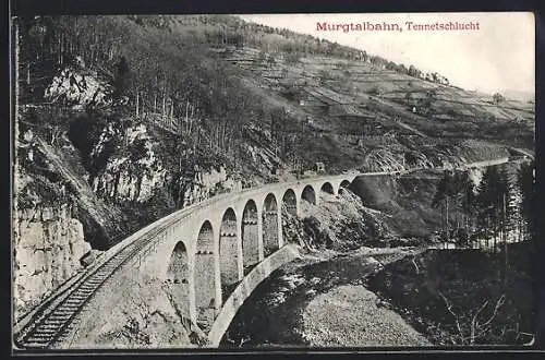 AK Murgtalbahn, Tennetschlucht, Viadukt